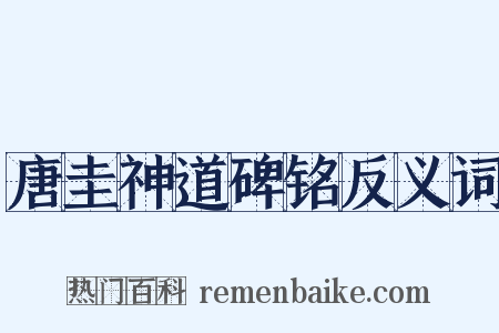 唐圭神道碑铭反义词是什么意思的图片